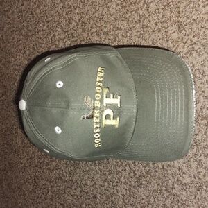 Rooster Booster PF Green Farming Hunting Back Logo Strapback Baseball Hat